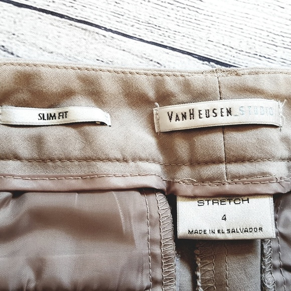 Van Heusen tan slim fit pants - Picture 7 of 8